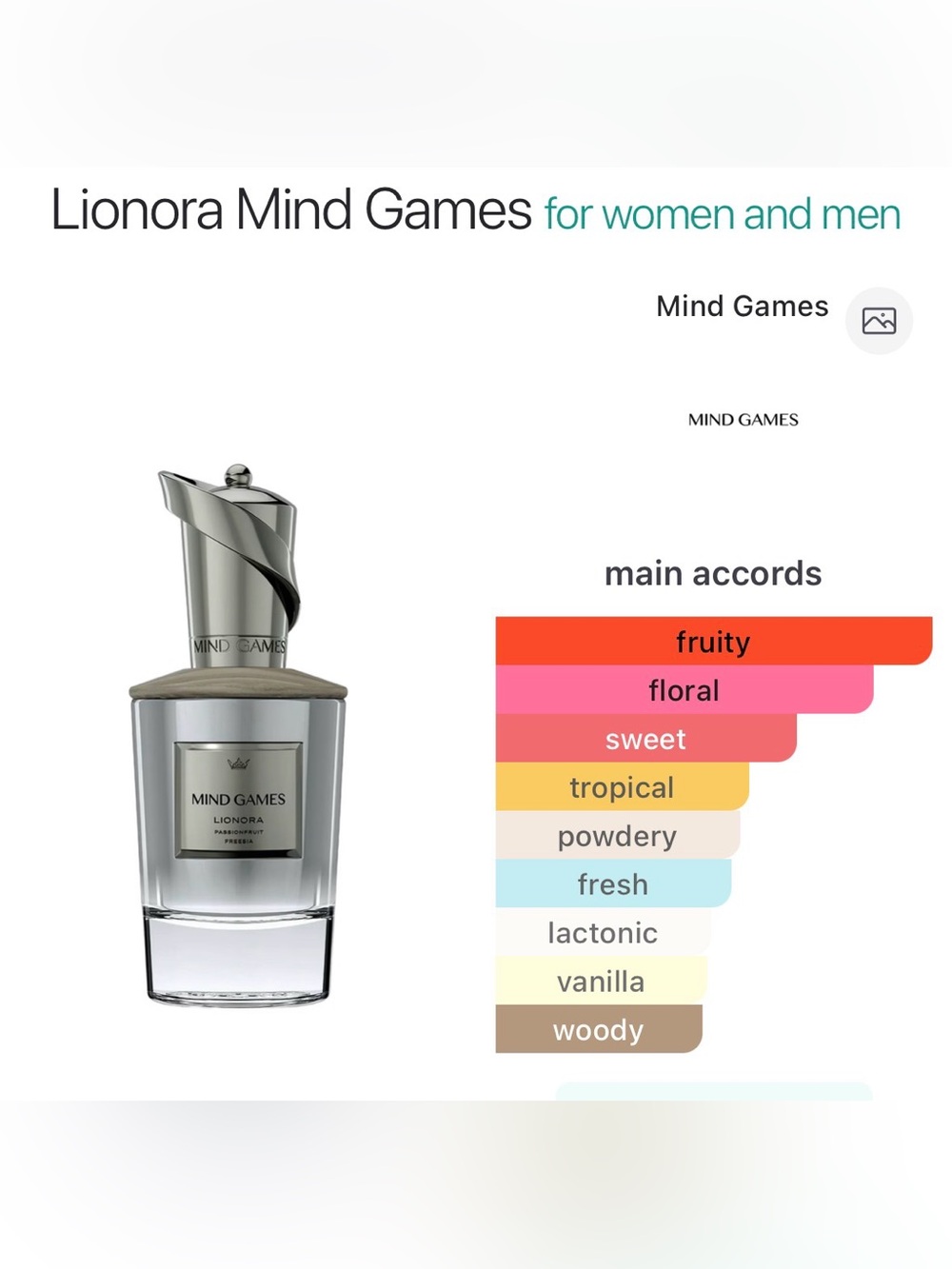 Mind Games Lionara Scentbird decant 0.27 ounces (approx 7.5 ml)